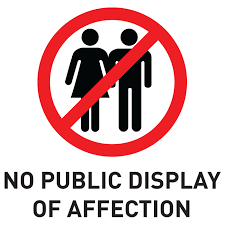 Sign of affection. Public display of affection. PDA public display of affection. Public display. A sign of affection.