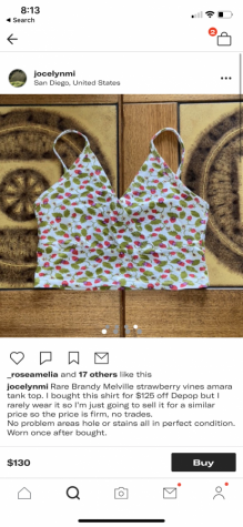 brandy melville strawberry fields tank - worn - Depop